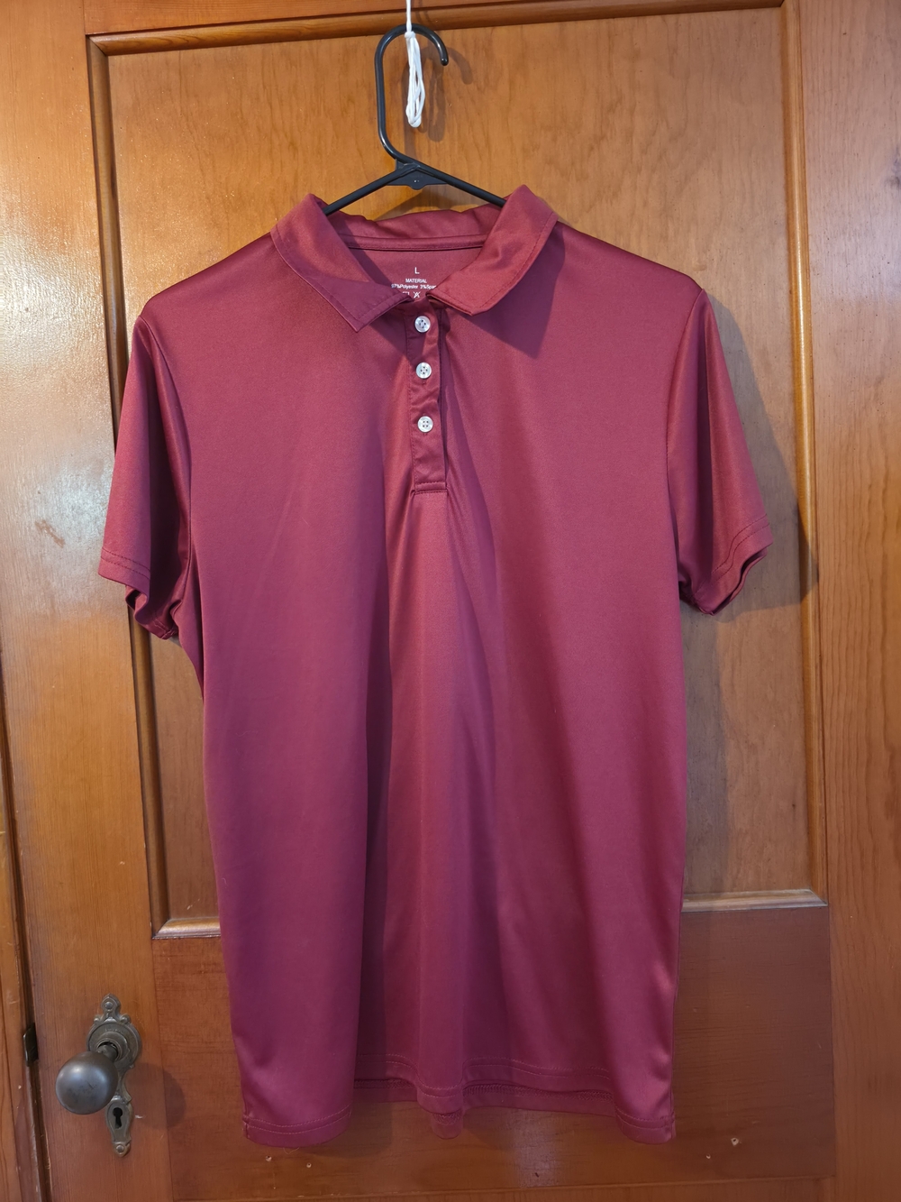 Men's Burgundy Performance Polo Shirt